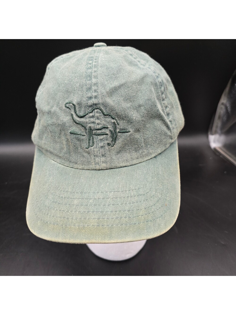Vintage 90s Camel Cigarettes Embroidered Faded Green Hat